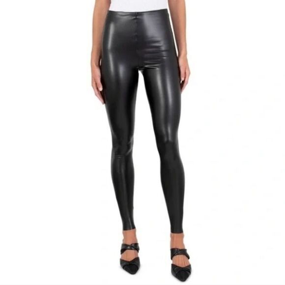 SALE***Joie Limited Edition Faux Leather Leggings in Black - Picture 4 of 9